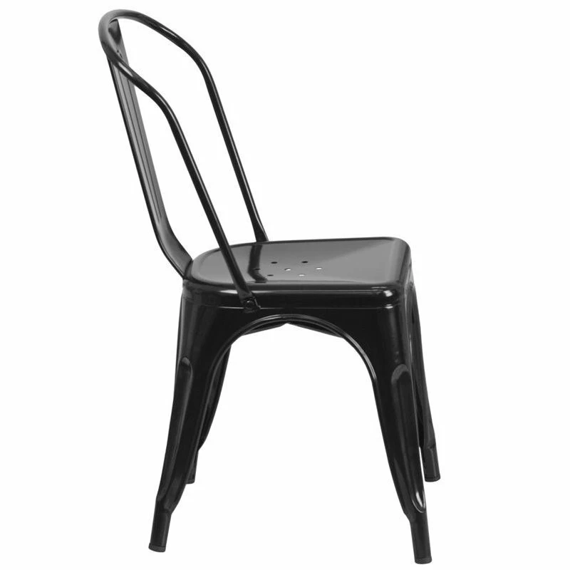 Coupon ???? Pemberly Row Metal Stackable Dining Chair In Black ???? 3 Coupon ???? Pemberly Row Metal Stackable Dining Chair In Black ???? - Image 3