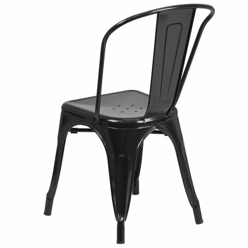 Coupon ???? Pemberly Row Metal Stackable Dining Chair In Black ???? 4 Coupon ???? Pemberly Row Metal Stackable Dining Chair In Black ???? - Image 4
