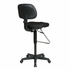 Alternative view of Best Pirce ???? Office Star Economical Black Fabric Chair With Chrome Teardrop Footrest ????