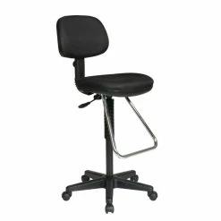 Best Pirce ???? Office Star Economical Black Fabric Chair With Chrome Teardrop Footrest ????