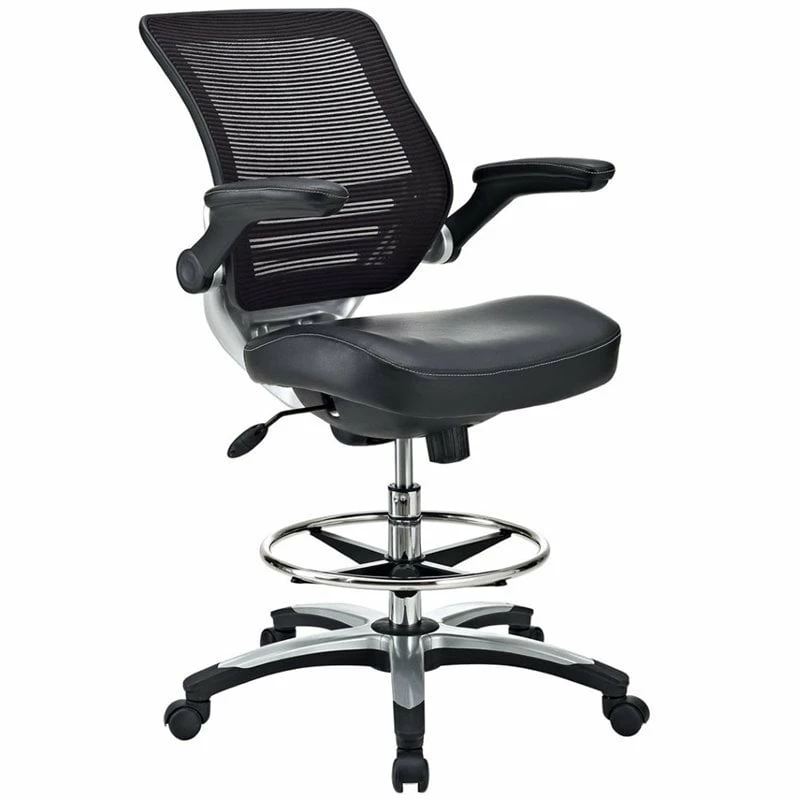 Best reviews of ⌛ Modway Edge Faux Leather Mesh Drafting Stool In Black ???? 1 Best reviews of ⌛ Modway Edge Faux Leather Mesh Drafting Stool In Black ????