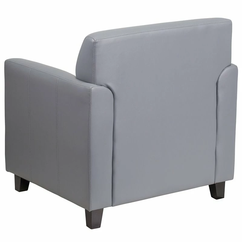 Cheap ???? Flash Furniture Leather Reception Chair In Gray ???? 6 Cheap ???? Flash Furniture Leather Reception Chair In Gray ???? - Image 6