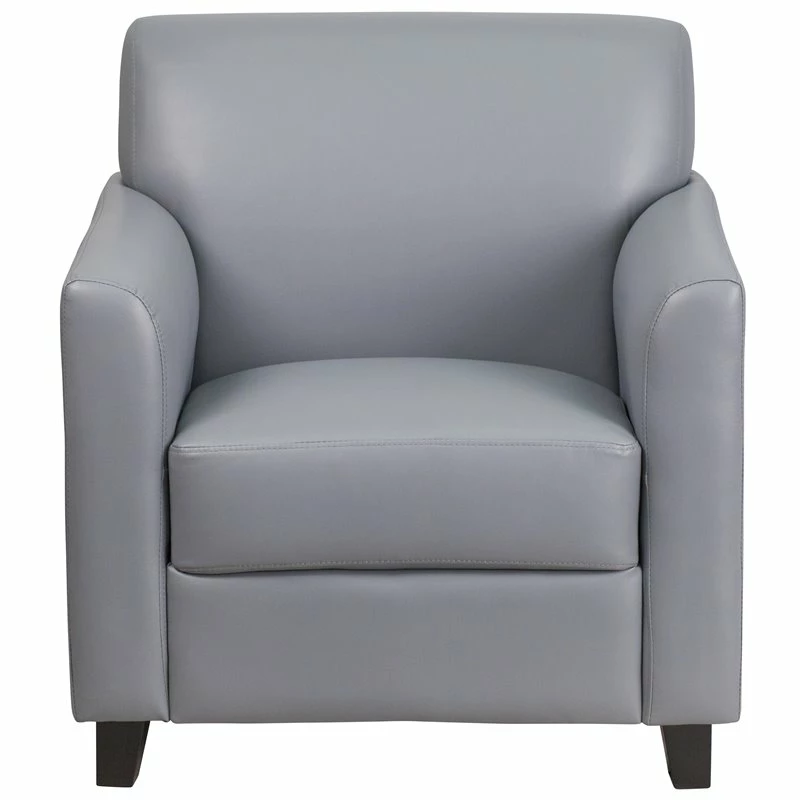 Cheap ???? Flash Furniture Leather Reception Chair In Gray ???? 8 Cheap ???? Flash Furniture Leather Reception Chair In Gray ???? - Image 8