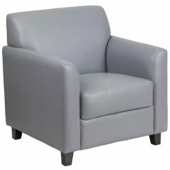 Cheap ???? Flash Furniture Leather Reception Chair In Gray ????