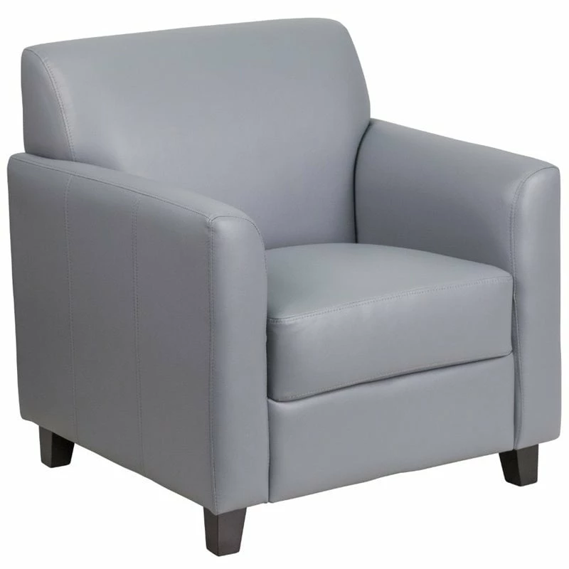 Cheap ???? Flash Furniture Leather Reception Chair In Gray ???? 1 Cheap ???? Flash Furniture Leather Reception Chair In Gray ????