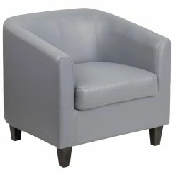 Best deal ⌛ Flash Furniture Leather Reception Chair In Gray ????