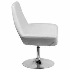 Alternative view of Promo ???? Flash Furniture Hercules Leather Swivel Reception Chair In White ????