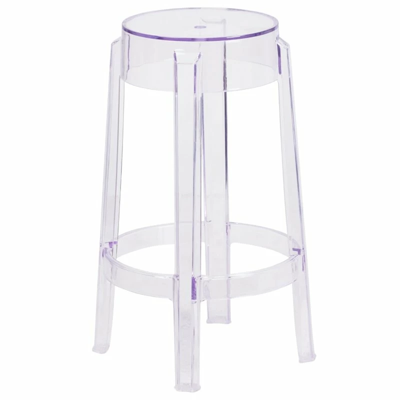 Buy ⌛ Flash Furniture 26" Backless Transparent Counter Stool ???? 1 Buy ⌛ Flash Furniture 26" Backless Transparent Counter Stool ????