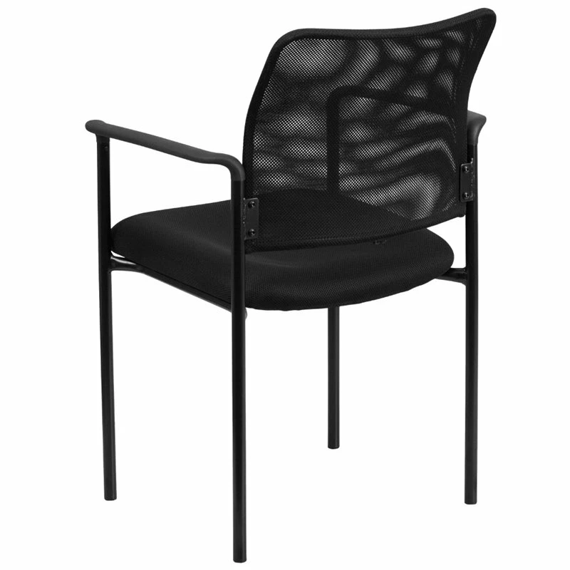Best Sale ???? Flash Furniture Mesh Stacking Side Arm Chair In Black ???? 3 Best Sale ???? Flash Furniture Mesh Stacking Side Arm Chair In Black ???? - Image 3