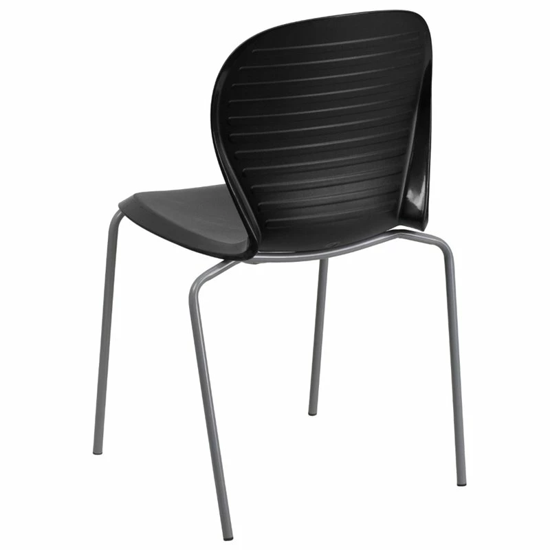 Top 10 ???? Flash Furniture Hercules Plastic Ribbed Back Stacking Chair In Black ???? 3 Top 10 ???? Flash Furniture Hercules Plastic Ribbed Back Stacking Chair In Black ???? - Image 3