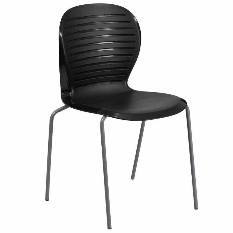 Top 10 ???? Flash Furniture Hercules Plastic Ribbed Back Stacking Chair In Black ???? 1 Top 10 ???? Flash Furniture Hercules Plastic Ribbed Back Stacking Chair In Black ????