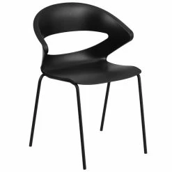 Best Pirce ???? Flash Furniture Hercules Plastic Cafe Stacking Chair In Black ????