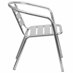 Alternative view of Best reviews of ???? Flash Furniture Metal Stacking Patio Chair In Silver ????