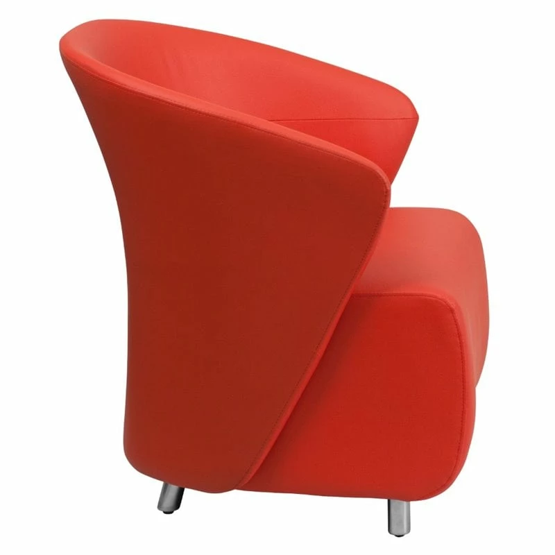 Best Sale ✨ Flash Furniture Leather Reception Chair In Red ???? 2 Best Sale ✨ Flash Furniture Leather Reception Chair In Red ???? - Image 2