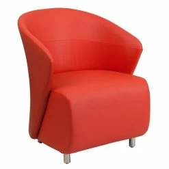 Best Sale ✨ Flash Furniture Leather Reception Chair In Red ????