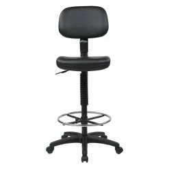 Flash Sale ???? Scranton & Co Sculptured Seat And Back Vinyl Drafting Chair ⌛