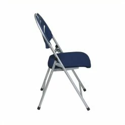 Alternative view of Top 10 ???? Scranton & Co Plastic Folding Chair In Blue And Silver (Set Of 4) ????