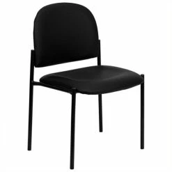 Alternative view of Wholesale ???? Scranton & Co Faux Leather Side Stacking Chair In Black ✨