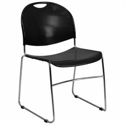 Alternative view of Top 10 ???? Scranton & Co Stacking Chair With Handle In Black ????