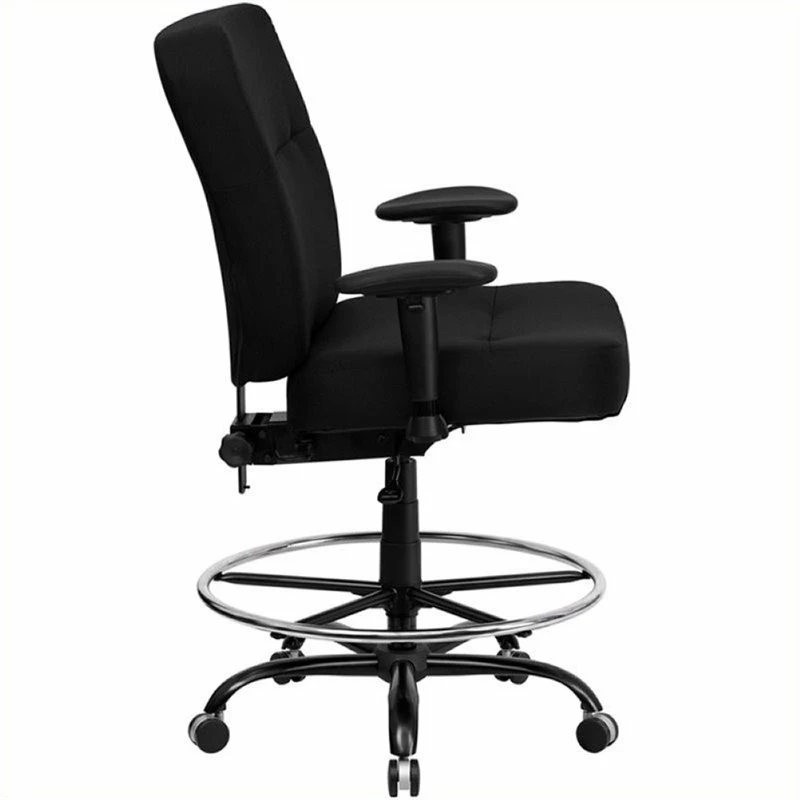 Best deal ???? Scranton & Co Fabric Drafting Chair With Arms In Black ⭐ 2 Best deal ???? Scranton & Co Fabric Drafting Chair With Arms In Black ⭐ - Image 2