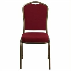 Buy ✔️ Scranton & Co Stacking Chair With Crown Back In Burgundy ????