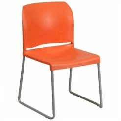 Buy ???? Scranton & Co Full Back Stacking Chair In Orange ????