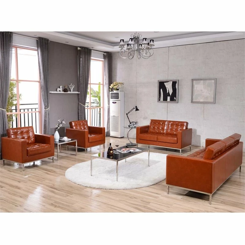 Promo ✨ Flash Furniture Lacey Leather Reception Chair In Cognac Brown ✨ 3 Promo ✨ Flash Furniture Lacey Leather Reception Chair In Cognac Brown ✨ - Image 3