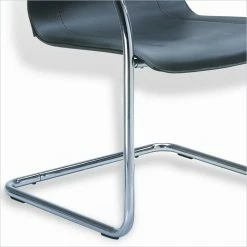 Alternative view of Wholesale ???? Boss Office Products Black And Silver Vinyl Guest Chair With Cantilever Base (Set Of 4) ????