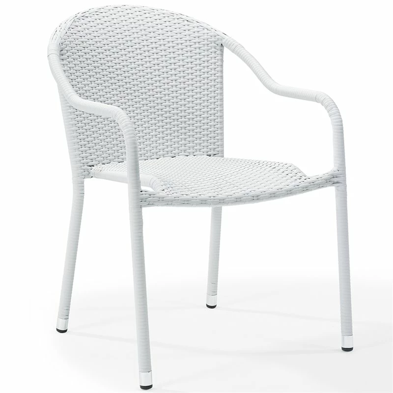 Brand new ⌛ Crosley Furniture Crosley Palm Harbor Wicker Patio Stackable Chair In White (Set Of 4) ???? 4 Brand new ⌛ Crosley Furniture Crosley Palm Harbor Wicker Patio Stackable Chair In White (Set Of 4) ???? - Image 4