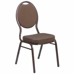 Alternative view of Budget ❤️ Flash Furniture Fabric Banquet Stacking Chair In Brown Patterned Fabric ????