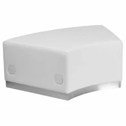 Alternative view of Cheap ???? Flash Furniture Hercules Alon Leather Convex Backless Chair In Melrose White ❤️