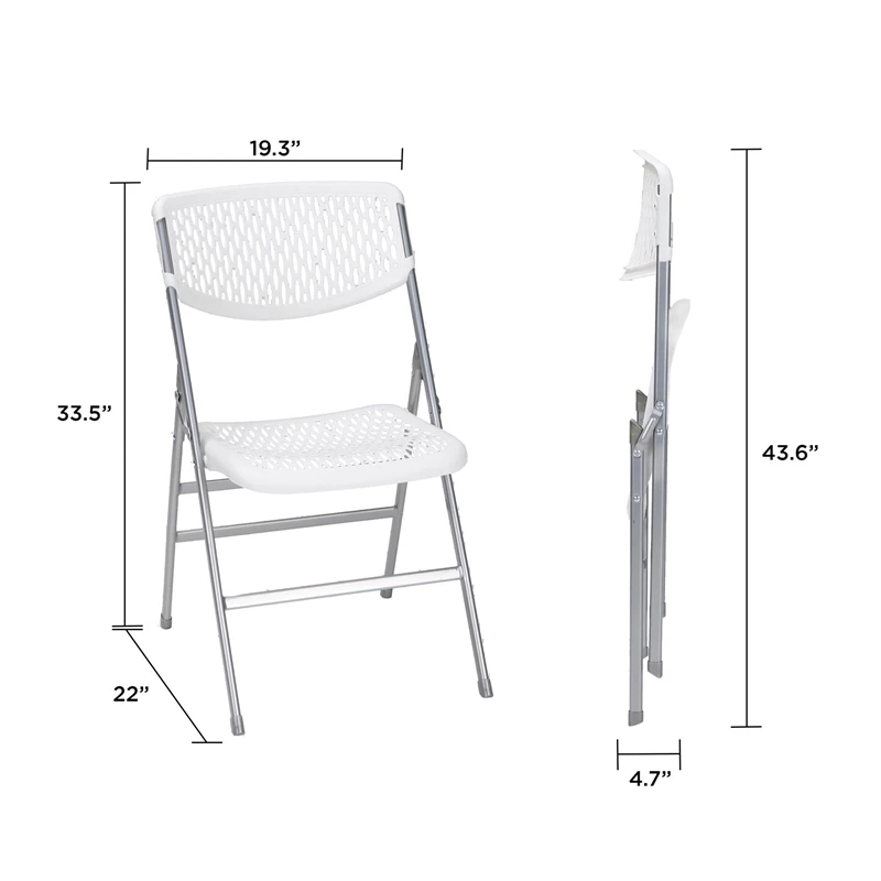 Top 10 ???? COSCO Commercial Resin Mesh Folding Chair In White (4-Pack) ???? 3 Top 10 ???? COSCO Commercial Resin Mesh Folding Chair In White (4-Pack) ???? - Image 3