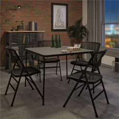 Hot Sale ???? COSCO Commercial Resin Mesh Folding Chair In Black (4-Pack) ????