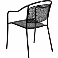 Discount ???? Flash Furniture Stackable Steel Round Back Patio Dining Side Chair In Black ⌛ 6 Discount ???? Flash Furniture Stackable Steel Round Back Patio Dining Side Chair In Black ⌛ -Flash Furniture Shop 1662896 2 L