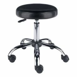 Coupon ???? Winsome Clark Faux Leather Adjustable Swivel Drafting Stool In Black ????