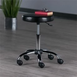 Coupon ???? Winsome Clark Faux Leather Adjustable Swivel Drafting Stool In Black ???? 15 Coupon ???? Winsome Clark Faux Leather Adjustable Swivel Drafting Stool In Black ???? -Flash Furniture Shop 1663079 6 L