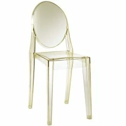 Alternative view of Cheap ⭐ Modway Casper Clear Dining Side Chair In Yellow (Set Of 2) ????