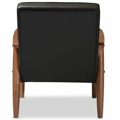 Coupon ???? Baxton Studio Sorrento Faux Leather Tufted Reception Chair In Black ???? -Flash Furniture Shop 1707340 4 L