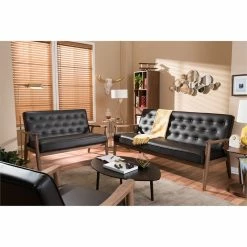 Best deal ???? Baxton Studio Sorrento Faux Leather Tufted Reception Chair In Brown ???? -Flash Furniture Shop 1707341 5 L