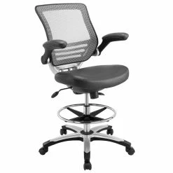 Wholesale ✨ Scranton & Co Faux Leather Mesh Drafting Stool In Gray ????