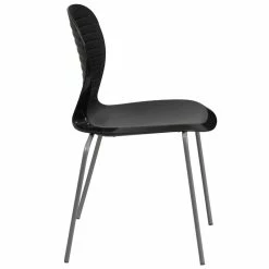 Alternative view of Wholesale ???? Scranton & Co Plastic Stacking Chair In Black ❤️
