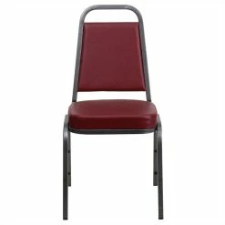 Alternative view of Best deal ⭐ Bowery Hill Banquet Stacking Chair In Silver And Burgundy ????