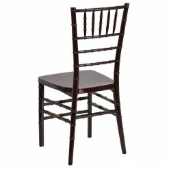 Brand new ???? Bowery Hill Resin Stacking Chiavari Dining Chair In Mahogany ???? -Flash Furniture Shop 1816205 3 L
