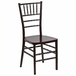 Brand new ???? Bowery Hill Resin Stacking Chiavari Dining Chair In Mahogany ????