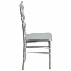 Alternative view of Flash Sale ???? Bowery Hill Resin Stacking Chiavari Dining Chair In Silver ????