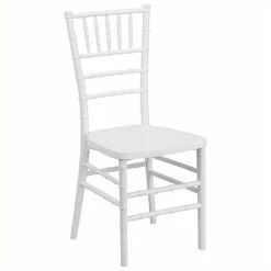 Buy ???? Bowery Hill Resin Stacking Chiavari Dining Chair In White ????