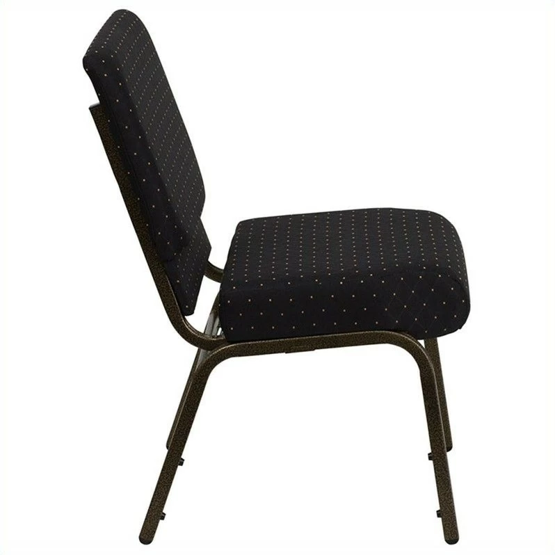 Best Pirce ???? Bowery Hill Dotted Church Stacking Guest Chair In Black ???? 3 Best Pirce ???? Bowery Hill Dotted Church Stacking Guest Chair In Black ???? - Image 3