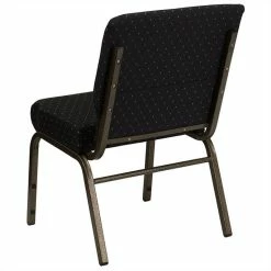 Best Pirce ???? Bowery Hill Dotted Church Stacking Guest Chair In Black ???? 7 Best Pirce ???? Bowery Hill Dotted Church Stacking Guest Chair In Black ???? -Flash Furniture Shop 1816540 3 L