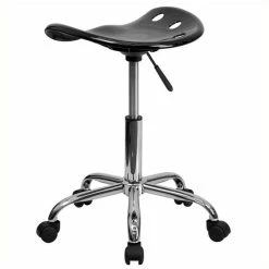Outlet ???? Bowery Hill Vibrant Adjustable Bar Stool In Black ????