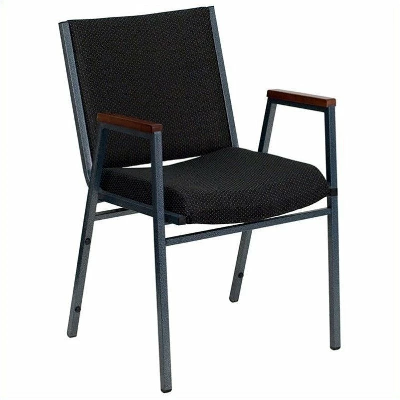 Best Sale ???? Bowery Hill Upholstered Stacking Chair In Black ✨ 1 Best Sale ???? Bowery Hill Upholstered Stacking Chair In Black ✨